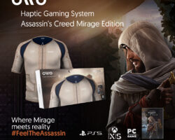 Ubisoft a OWO oznámili partnerství pro hru Assassin's Creed: Mirage - speciální edice OWO triček s haptickou odezvou v duchu Assassin's Creed.