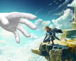 Hráč z Legendy Zelda: Slzy království použil Ultrahand k vytvoření Master Hand z Super Smash Bros.