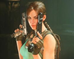 Lara Croft s dvojitými pistolemi a klasickým outfitem se objevuje v crossoveru s Call of Duty