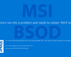 MSI sděluje informace o BSOD problémech s nejnovějšími BIOS verzemi, Windows 11 Update KB5029351 potvrzuje možnosti jejich řešení.