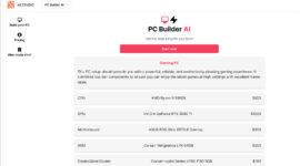Nová webová stránka nabízí seznamy nejlepších PC komponent za dobré ceny, ale výběr je přehnaně drahý