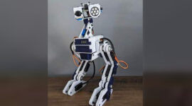 Raspberry Pi robot s bipedálními nohami a integrovanou AI pro pokročilé zpracování obrázků