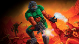 Hráč z Doomu na elektrickém kartáčku