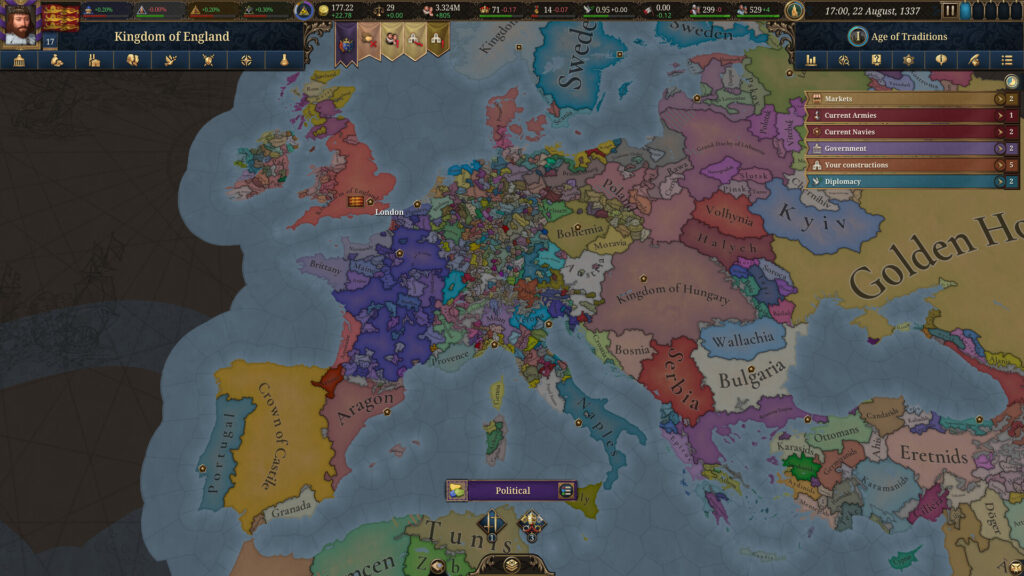 Hra Europa Universalis V